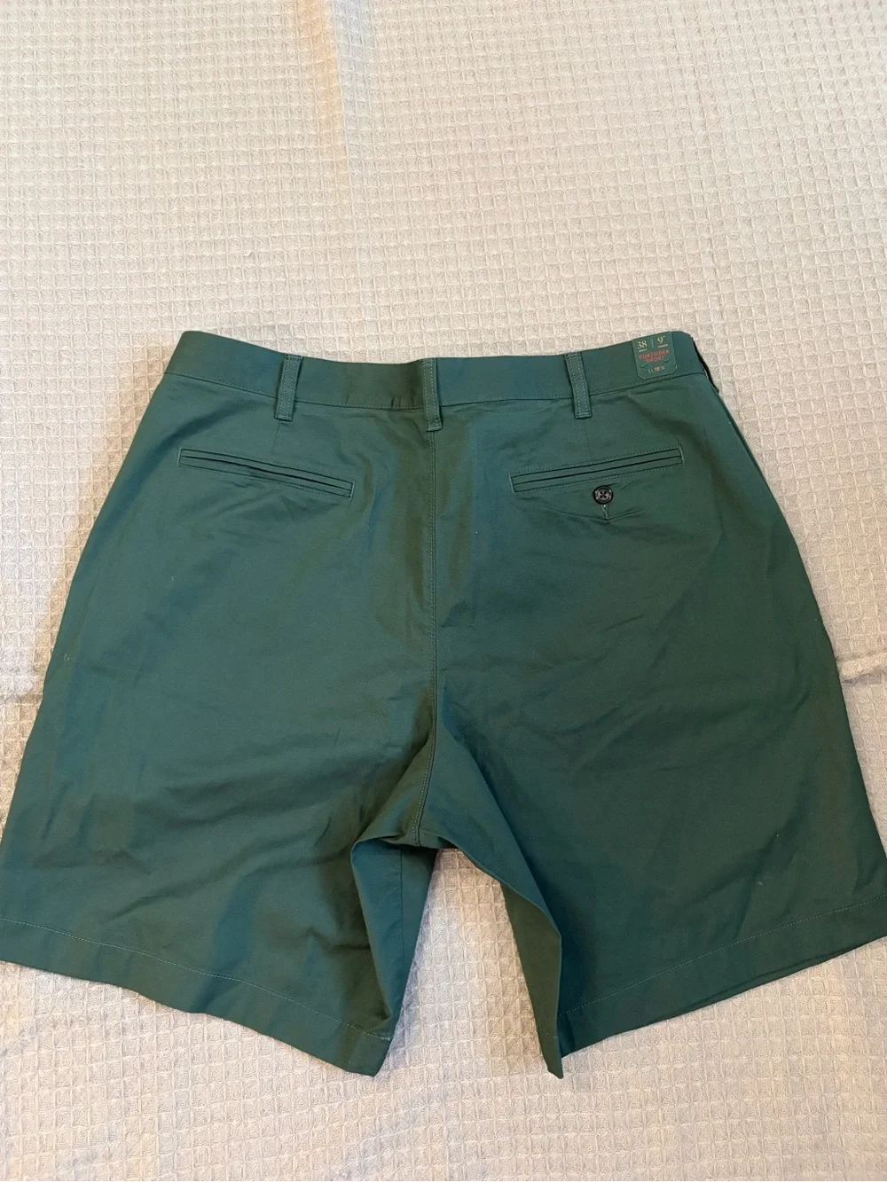 J. Crew Green Flat-Front Men's Chino Shorts